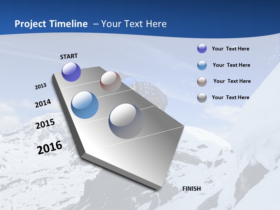 A Person On A Snowboard Jumping Over A Snowy Mountain PowerPoint Template