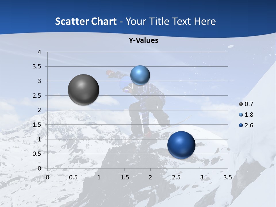 A Person On A Snowboard Jumping Over A Snowy Mountain PowerPoint Template