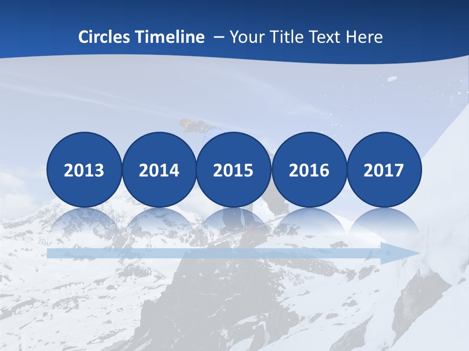 A Person On A Snowboard Jumping Over A Snowy Mountain PowerPoint Template