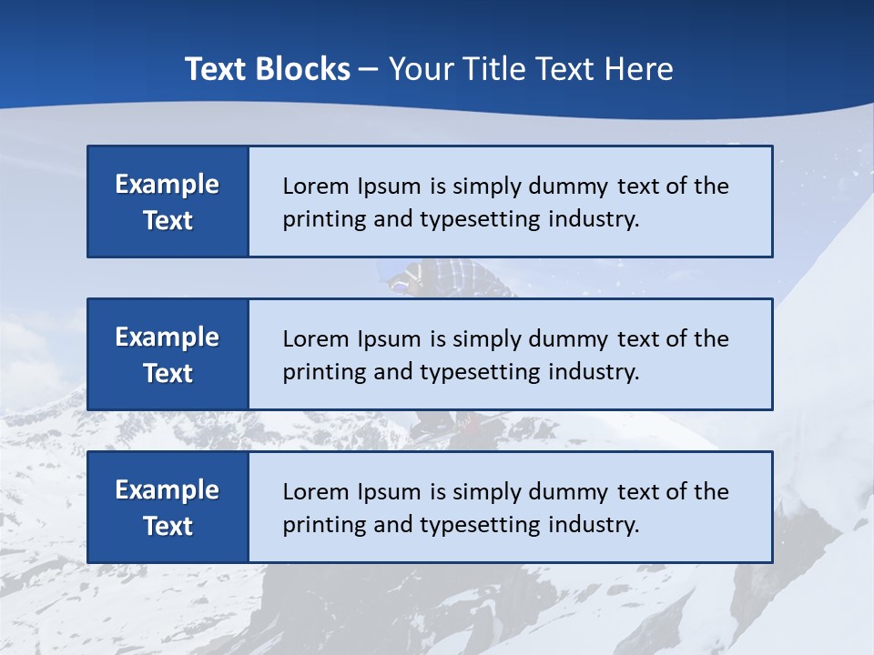 A Person On A Snowboard Jumping Over A Snowy Mountain PowerPoint Template
