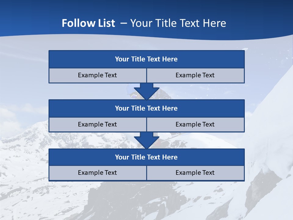 A Person On A Snowboard Jumping Over A Snowy Mountain PowerPoint Template