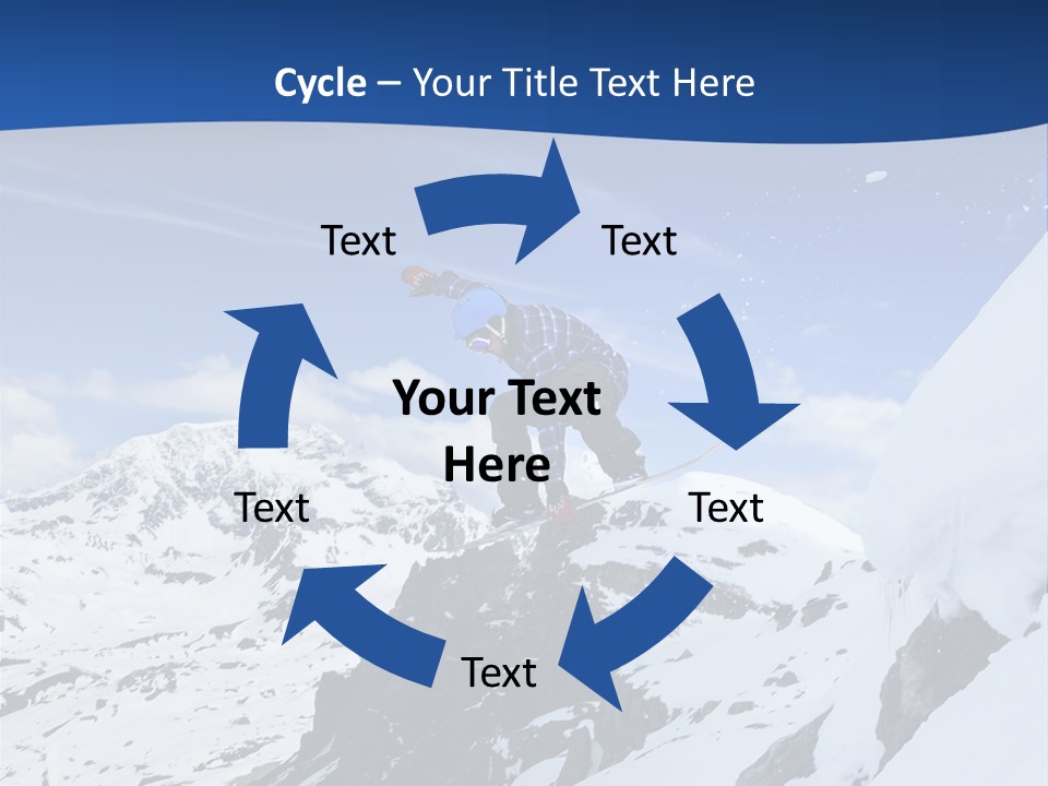 A Person On A Snowboard Jumping Over A Snowy Mountain PowerPoint Template