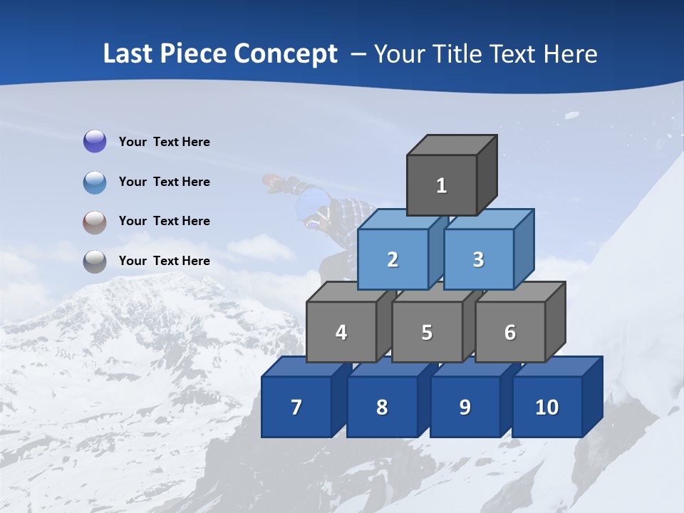 A Person On A Snowboard Jumping Over A Snowy Mountain PowerPoint Template