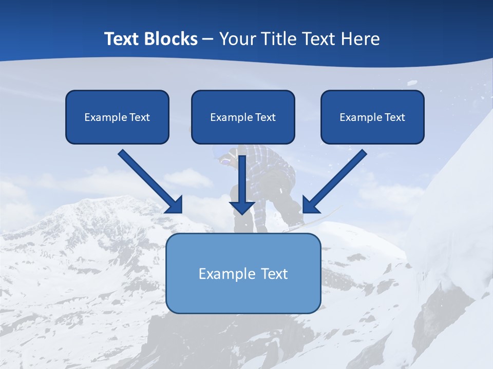 A Person On A Snowboard Jumping Over A Snowy Mountain PowerPoint Template