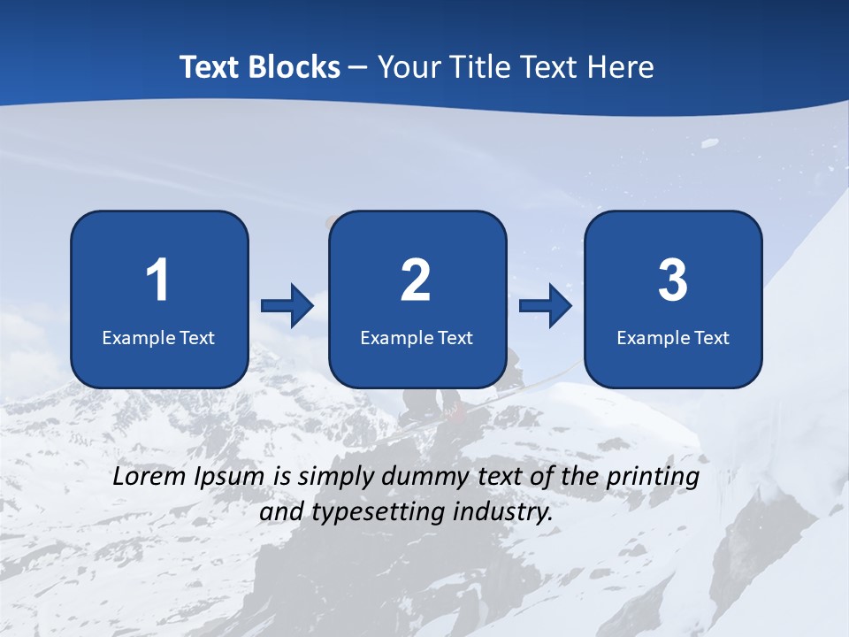 A Person On A Snowboard Jumping Over A Snowy Mountain PowerPoint Template