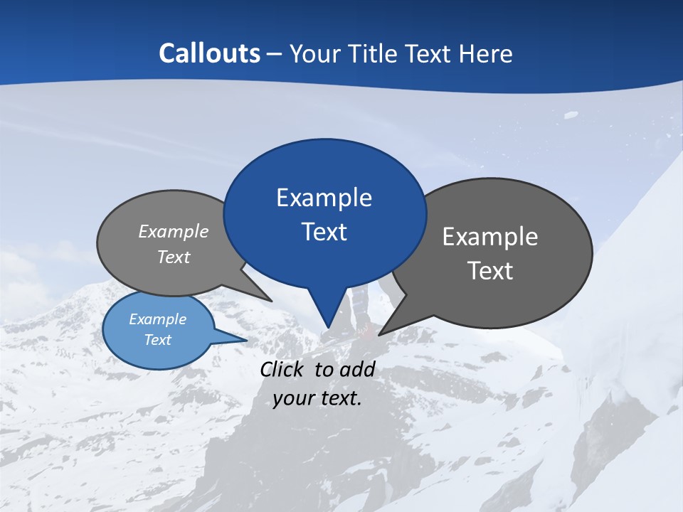 A Person On A Snowboard Jumping Over A Snowy Mountain PowerPoint Template