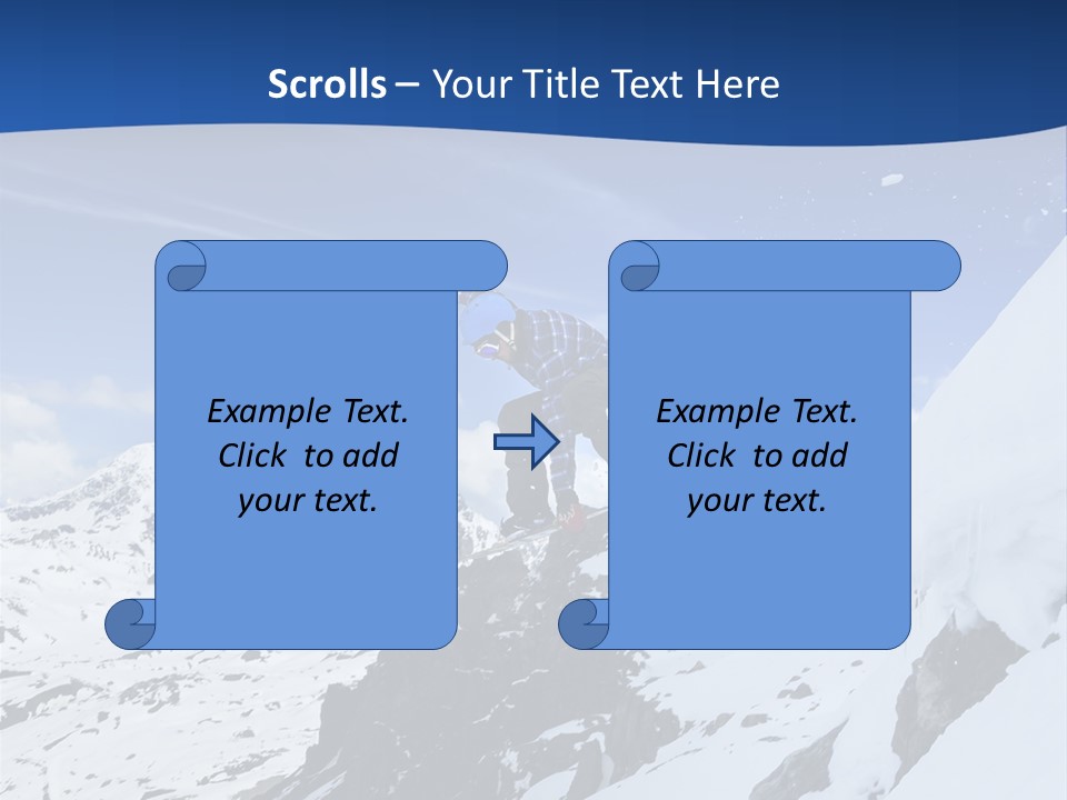 A Person On A Snowboard Jumping Over A Snowy Mountain PowerPoint Template