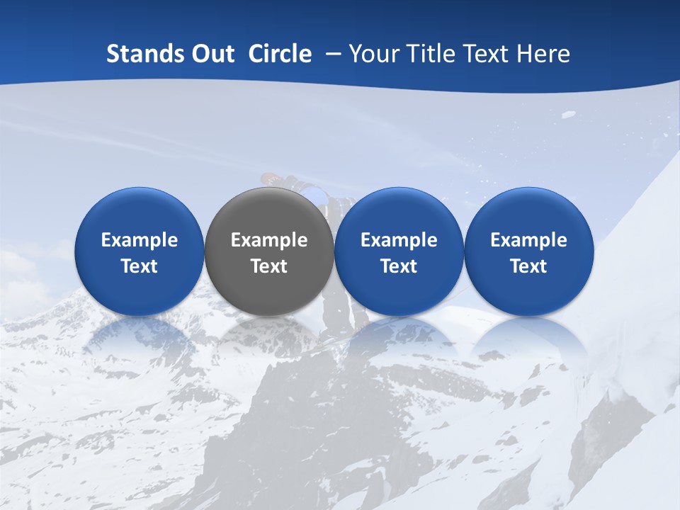A Person On A Snowboard Jumping Over A Snowy Mountain PowerPoint Template