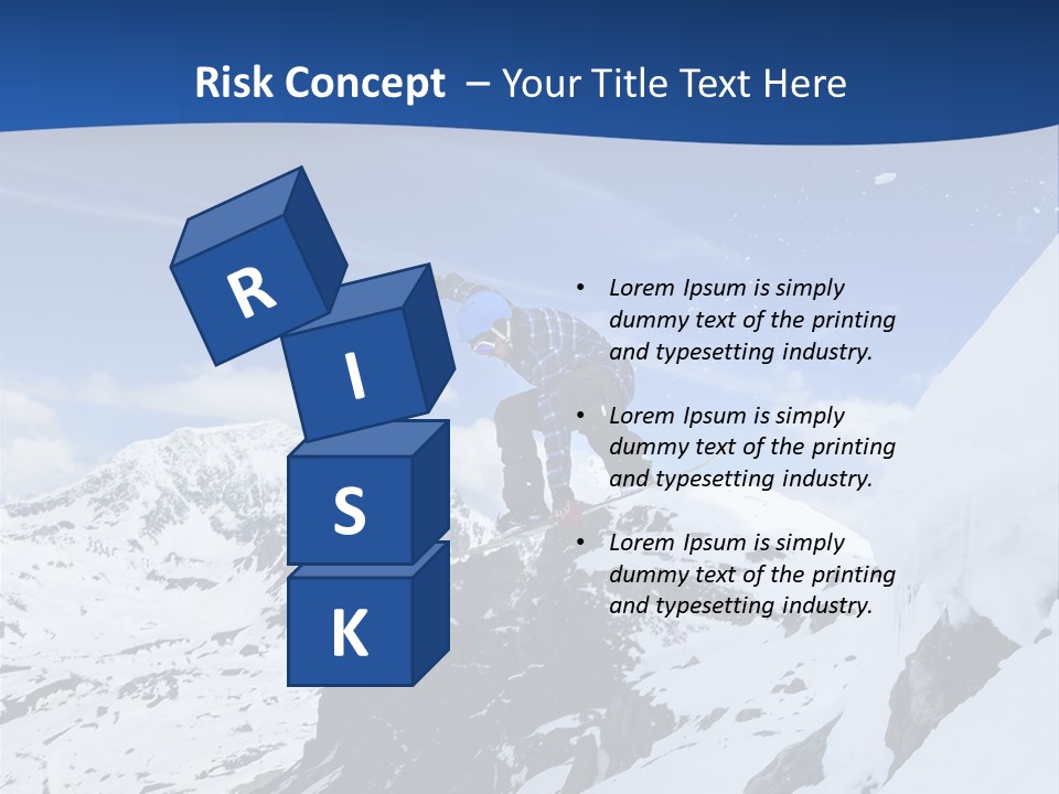 A Person On A Snowboard Jumping Over A Snowy Mountain PowerPoint Template