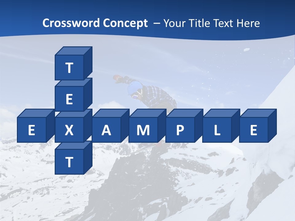 A Person On A Snowboard Jumping Over A Snowy Mountain PowerPoint Template