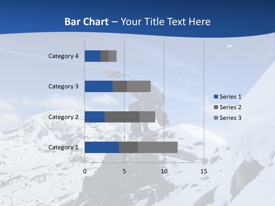 A Person On A Snowboard Jumping Over A Snowy Mountain PowerPoint Template