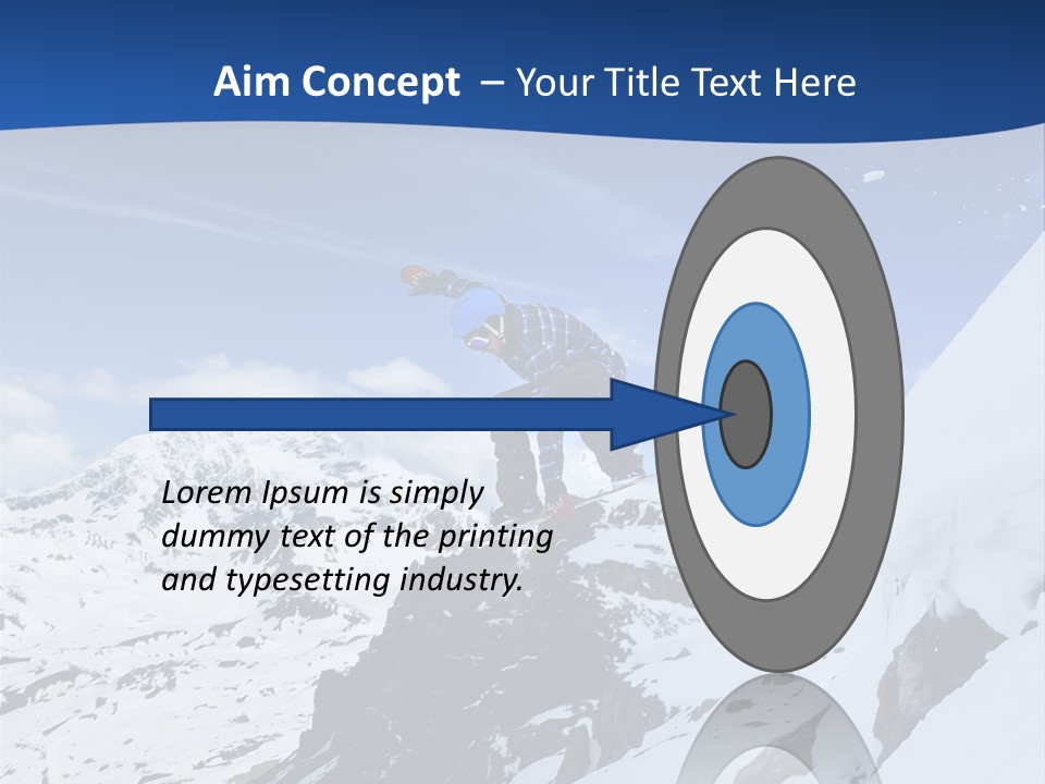 A Person On A Snowboard Jumping Over A Snowy Mountain PowerPoint Template