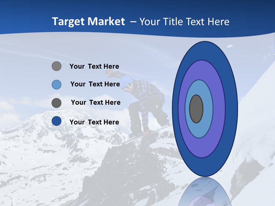 A Person On A Snowboard Jumping Over A Snowy Mountain PowerPoint Template