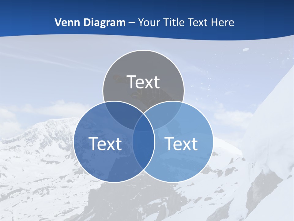A Person On A Snowboard Jumping Over A Snowy Mountain PowerPoint Template