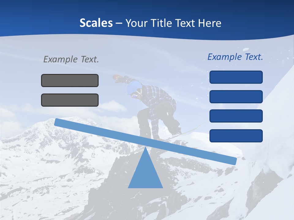 A Person On A Snowboard Jumping Over A Snowy Mountain PowerPoint Template