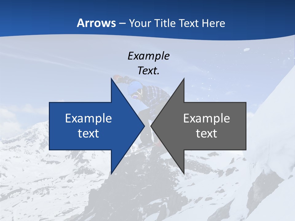 A Person On A Snowboard Jumping Over A Snowy Mountain PowerPoint Template