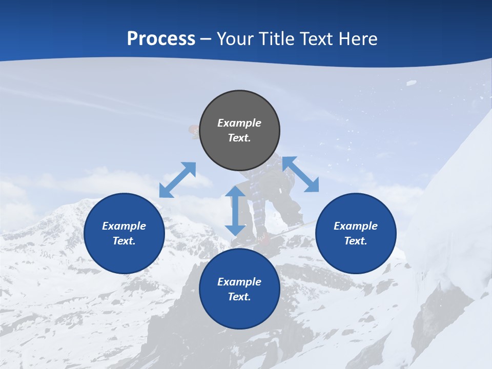A Person On A Snowboard Jumping Over A Snowy Mountain PowerPoint Template