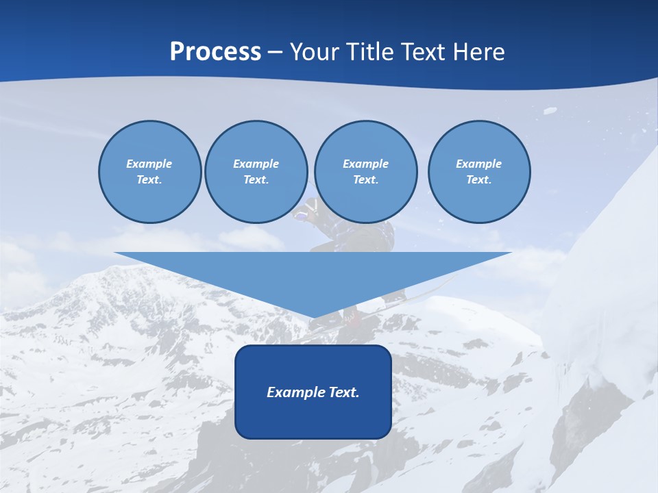 A Person On A Snowboard Jumping Over A Snowy Mountain PowerPoint Template