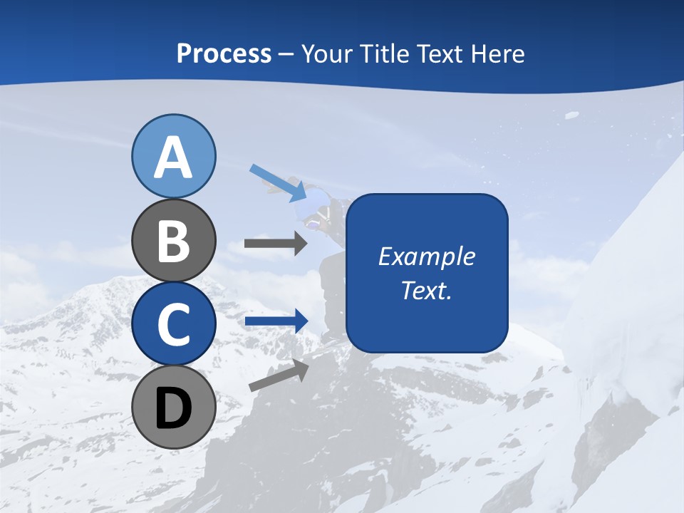 A Person On A Snowboard Jumping Over A Snowy Mountain PowerPoint Template