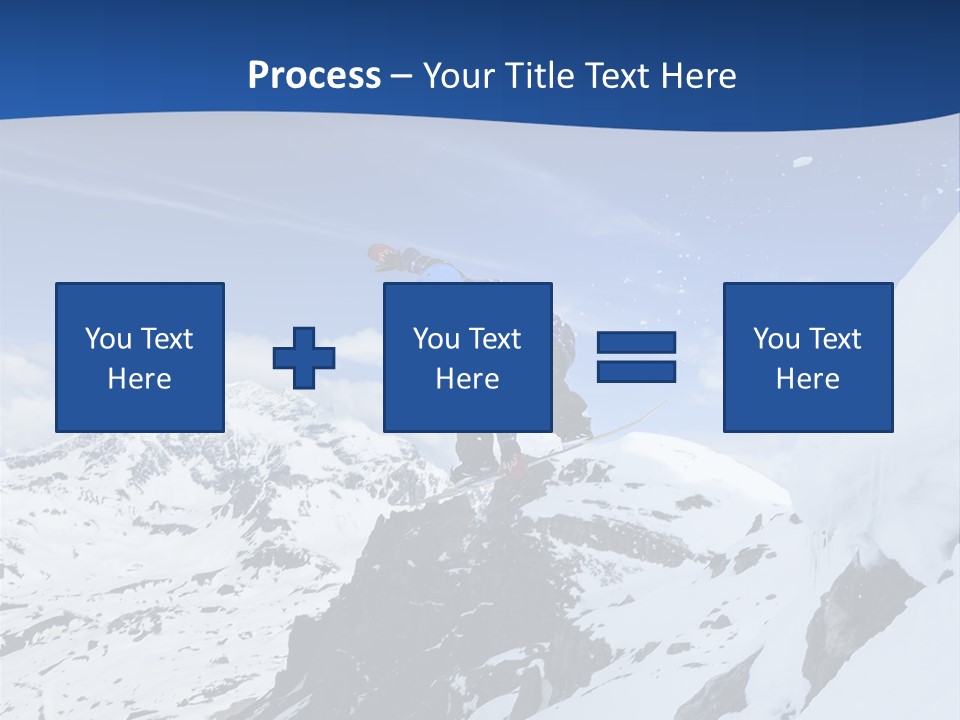 A Person On A Snowboard Jumping Over A Snowy Mountain PowerPoint Template