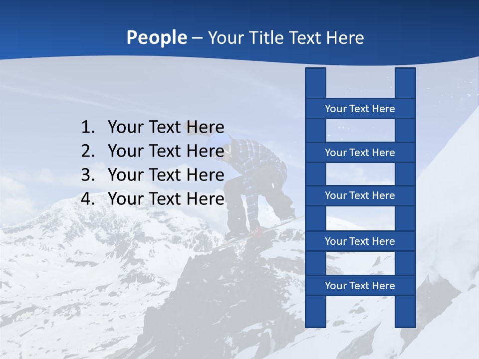 A Person On A Snowboard Jumping Over A Snowy Mountain PowerPoint Template
