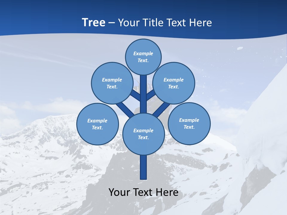 A Person On A Snowboard Jumping Over A Snowy Mountain PowerPoint Template