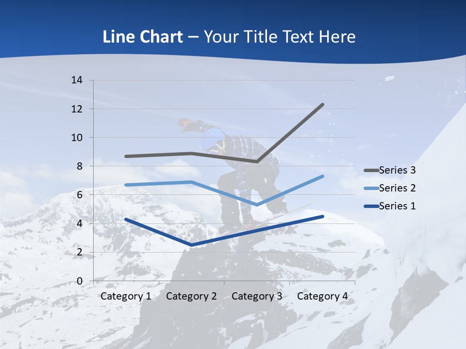 A Person On A Snowboard Jumping Over A Snowy Mountain PowerPoint Template