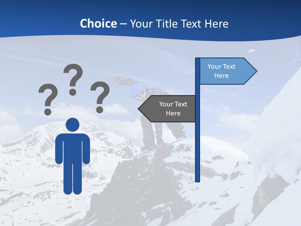 A Person On A Snowboard Jumping Over A Snowy Mountain PowerPoint Template