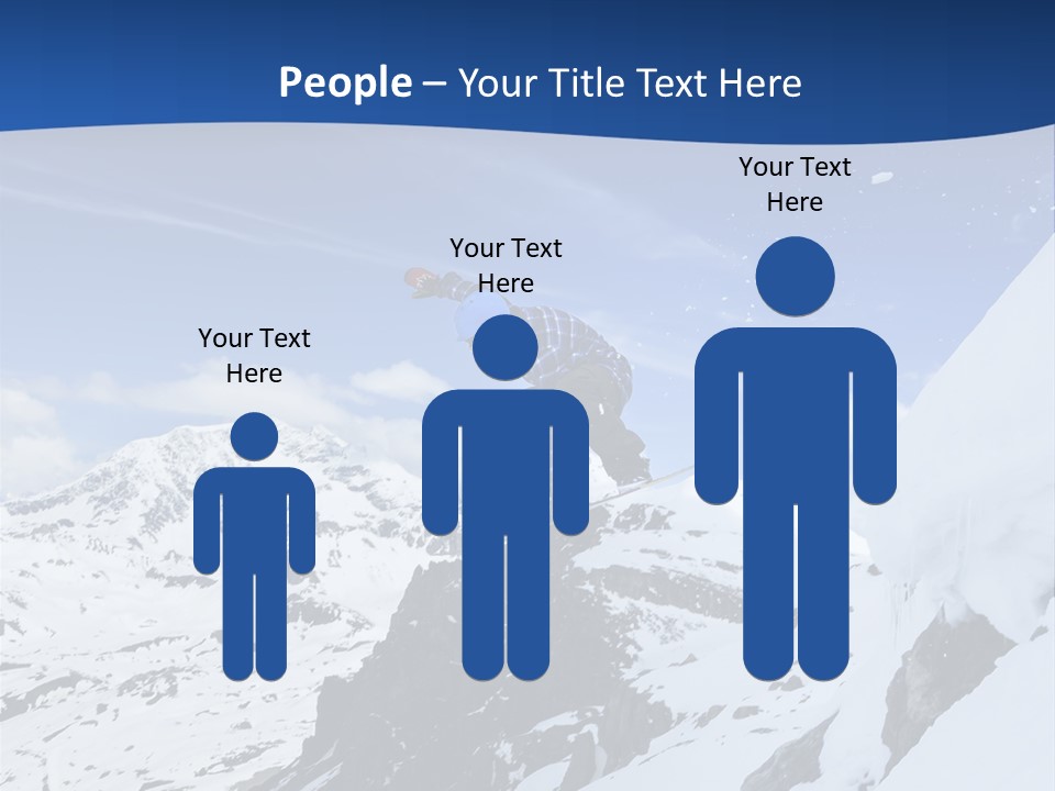 A Person On A Snowboard Jumping Over A Snowy Mountain PowerPoint Template