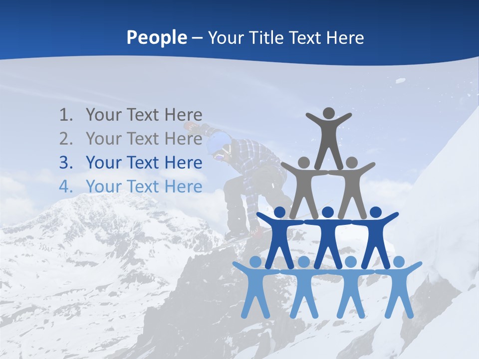 A Person On A Snowboard Jumping Over A Snowy Mountain PowerPoint Template