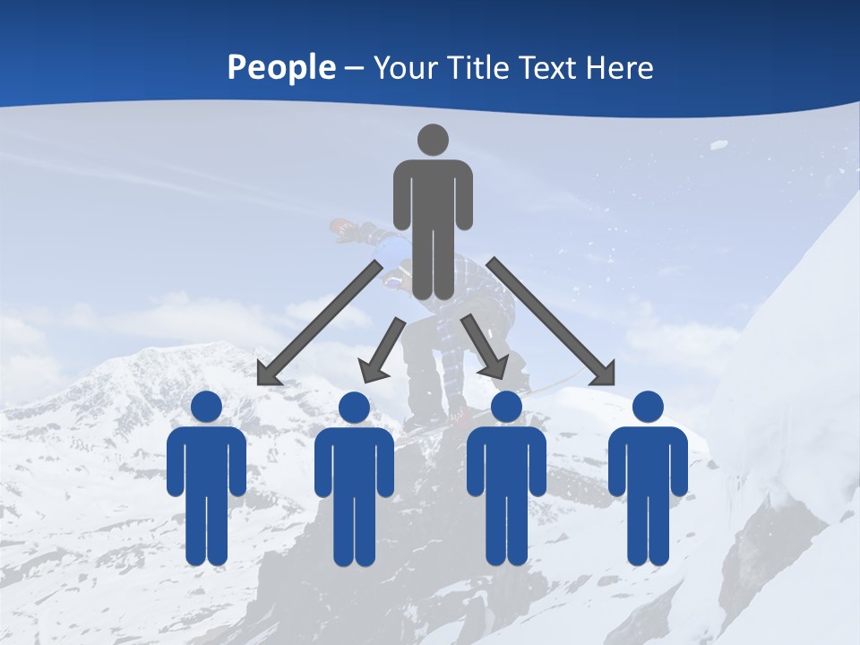 A Person On A Snowboard Jumping Over A Snowy Mountain PowerPoint Template