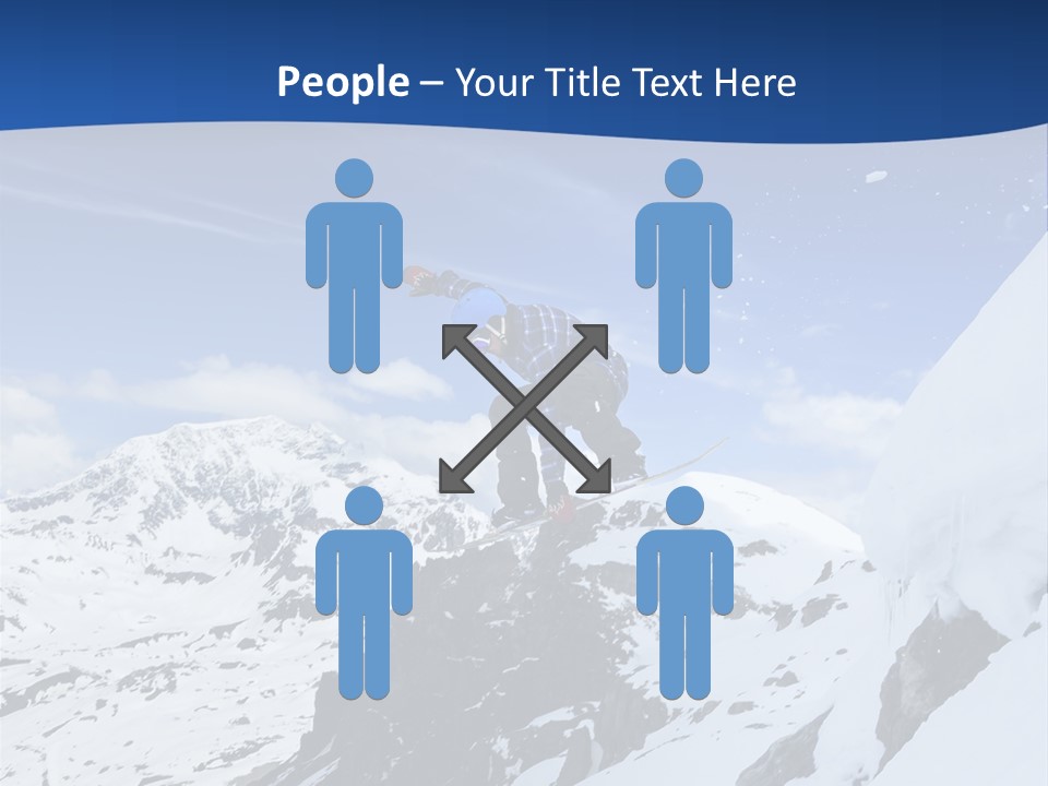 A Person On A Snowboard Jumping Over A Snowy Mountain PowerPoint Template