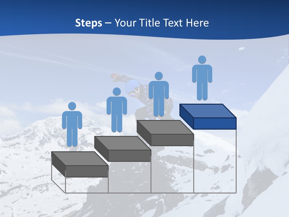 A Person On A Snowboard Jumping Over A Snowy Mountain PowerPoint Template