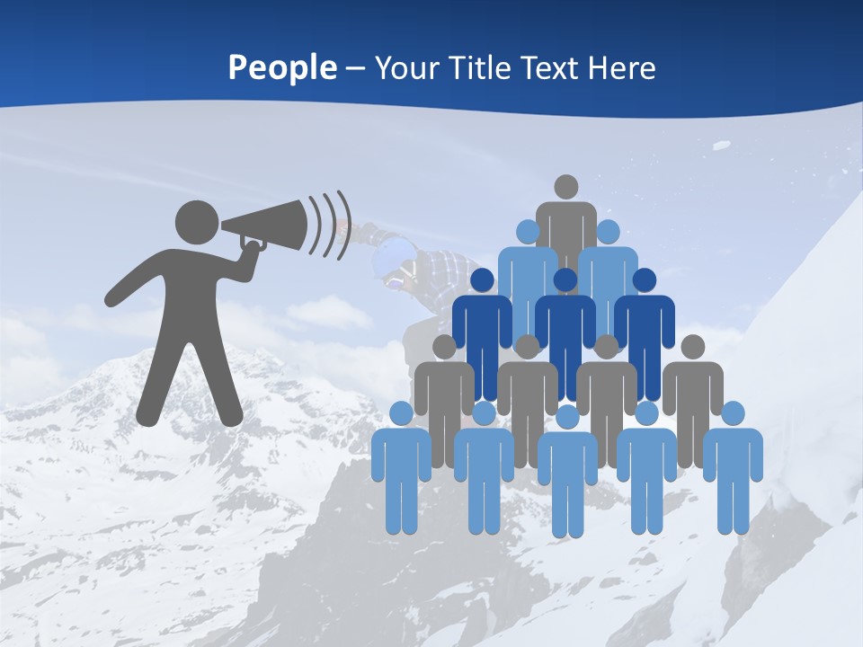 A Person On A Snowboard Jumping Over A Snowy Mountain PowerPoint Template