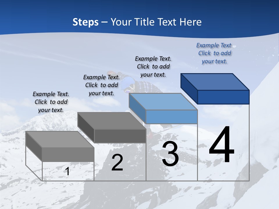 A Person On A Snowboard Jumping Over A Snowy Mountain PowerPoint Template