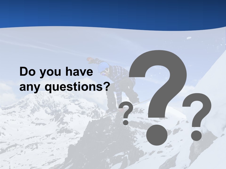 A Person On A Snowboard Jumping Over A Snowy Mountain PowerPoint Template