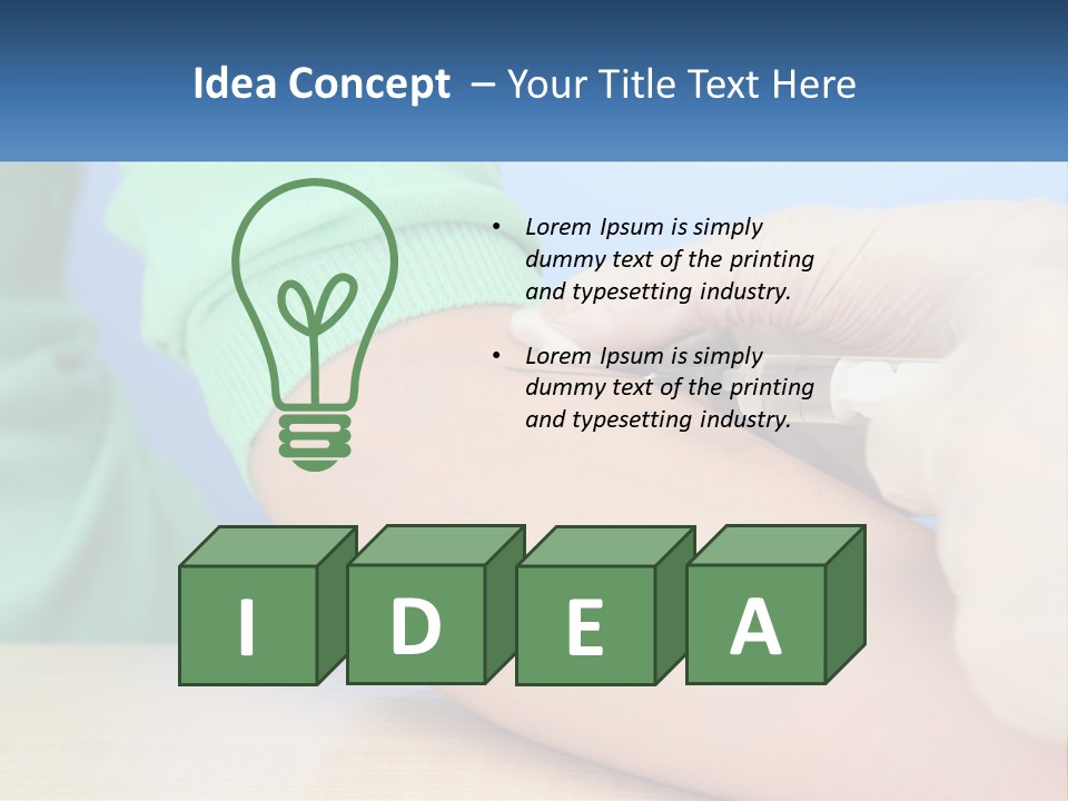 A Person In A Green Shirt Is Holding A Sys PowerPoint Template