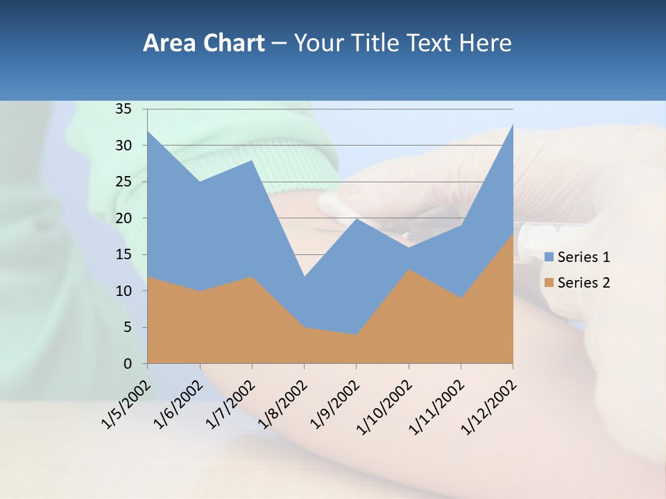 A Person In A Green Shirt Is Holding A Sys PowerPoint Template