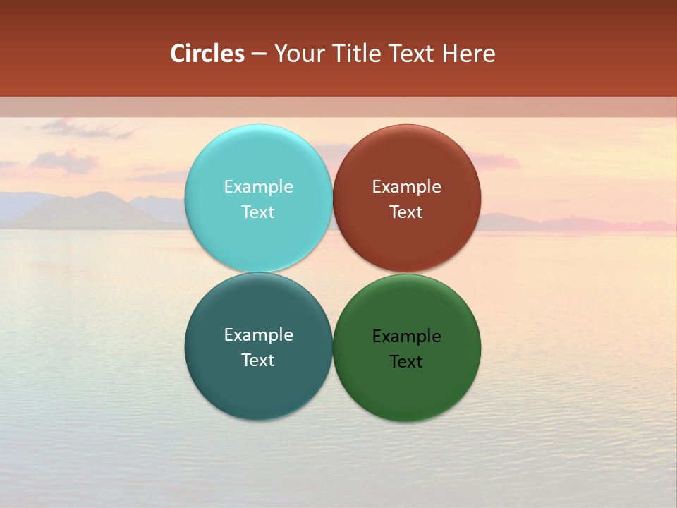 A Beautiful Sunset Over The Ocean Powerpoint Template PowerPoint Template