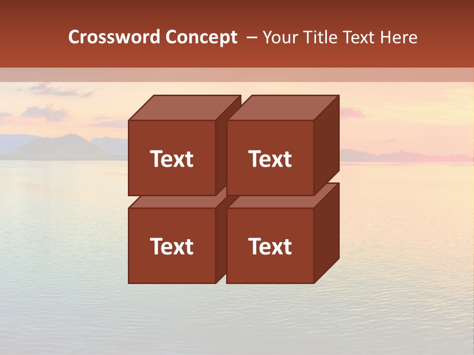 A Beautiful Sunset Over The Ocean Powerpoint Template PowerPoint Template