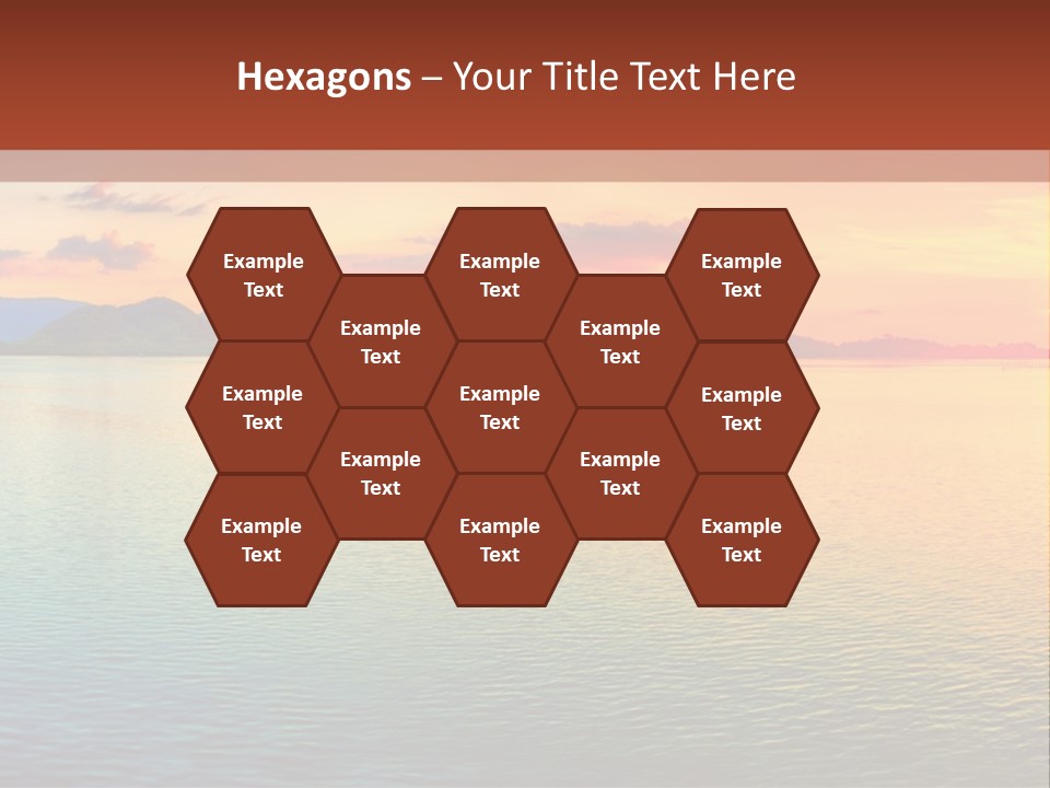 A Beautiful Sunset Over The Ocean Powerpoint Template PowerPoint Template