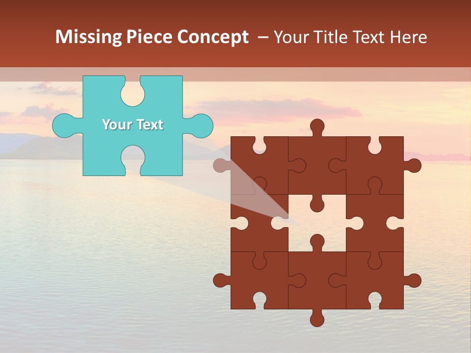A Beautiful Sunset Over The Ocean Powerpoint Template PowerPoint Template