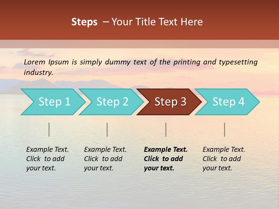 A Beautiful Sunset Over The Ocean Powerpoint Template PowerPoint Template