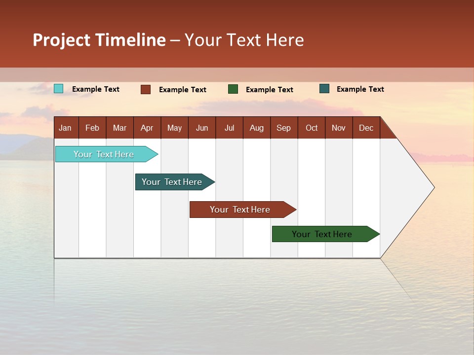 A Beautiful Sunset Over The Ocean Powerpoint Template PowerPoint Template