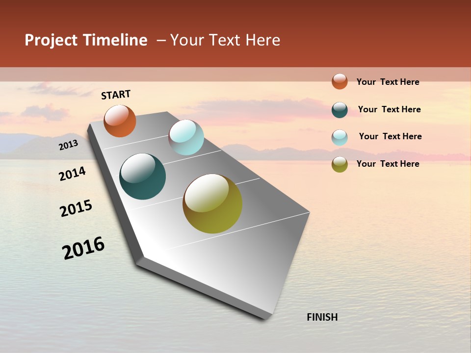 A Beautiful Sunset Over The Ocean Powerpoint Template PowerPoint Template