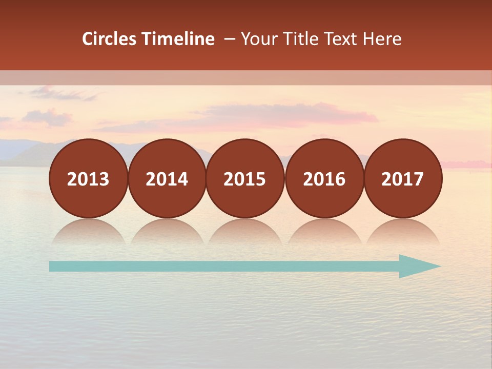 A Beautiful Sunset Over The Ocean Powerpoint Template PowerPoint Template