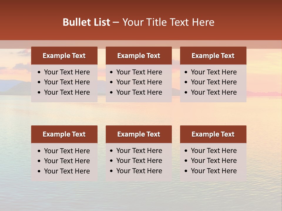 A Beautiful Sunset Over The Ocean Powerpoint Template PowerPoint Template