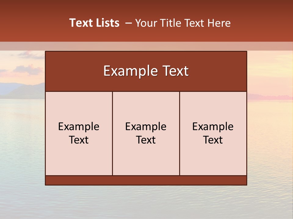 A Beautiful Sunset Over The Ocean Powerpoint Template PowerPoint Template