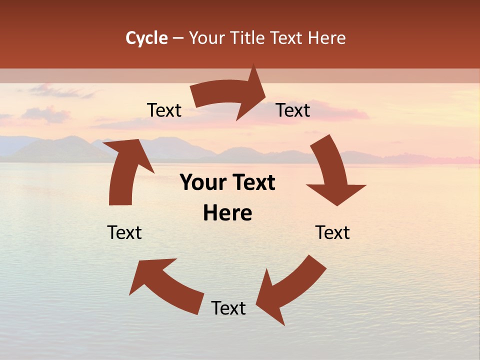 A Beautiful Sunset Over The Ocean Powerpoint Template PowerPoint Template