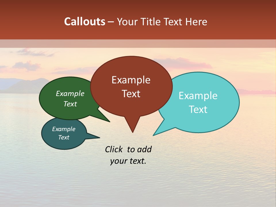A Beautiful Sunset Over The Ocean Powerpoint Template PowerPoint Template